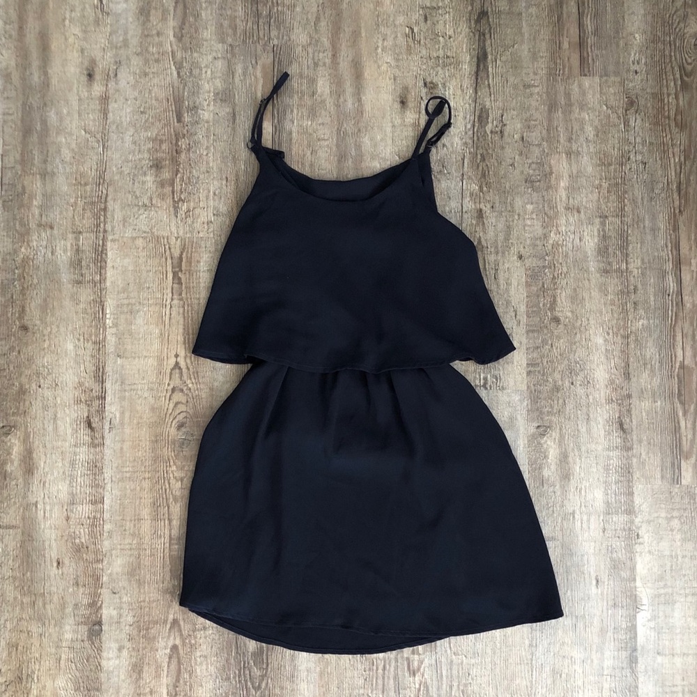 TOBI Navy Open-Back Mini Dress